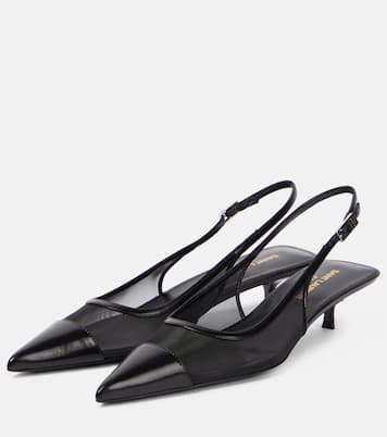 Salones destalonados Oxalis 30 con piel | Saint Laurent