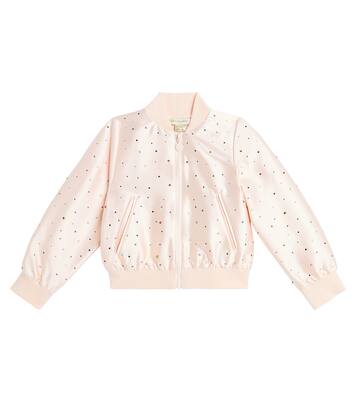 Embellished satin bomber jacket | Stella McCartney Kids
