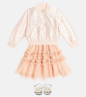 Embellished satin bomber jacket | Stella McCartney Kids