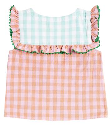 Gingham ruffled cotton top | Stella McCartney Kids