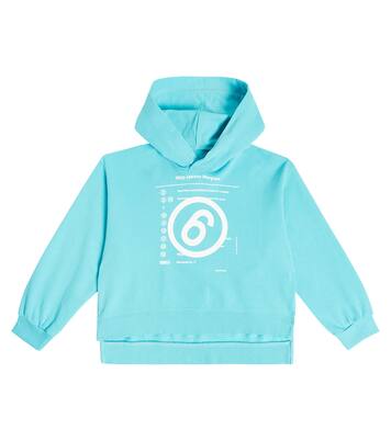 Printed cotton jersey hoodie | MM6 Maison Margiela Kids