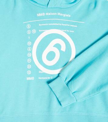 Printed cotton jersey hoodie | MM6 Maison Margiela Kids