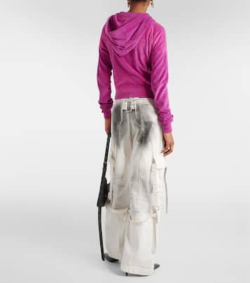 Francess velvet zip-up hoodie  | Acne Studios