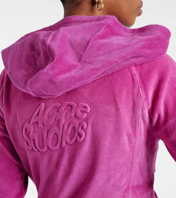 Francess velvet zip-up hoodie  | Acne Studios
