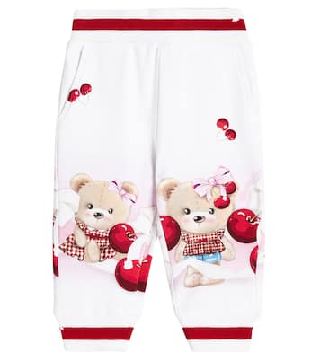 Baby printed cotton-blend jersey sweatpants | Monnalisa