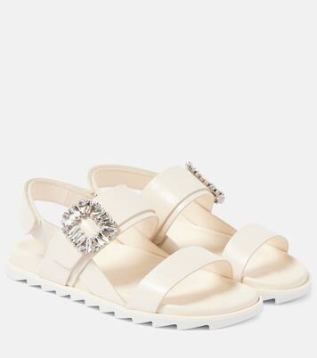 Verzierte Sandalen Slidy Viv’ aus Leder | Roger Vivier