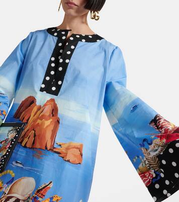 Caftano Capri in cotone con stampa | Dolce&Gabbana