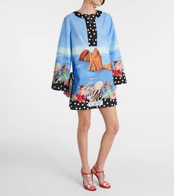 Caftano Capri in cotone con stampa | Dolce&Gabbana