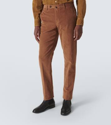 Cotton corduroy straight pants | Slowear