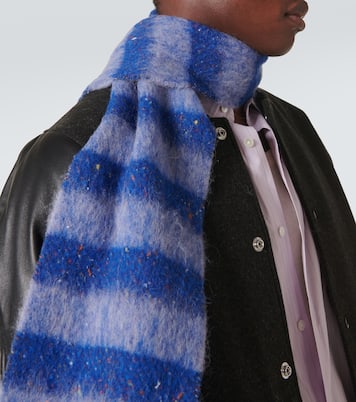 Striped logo alpaca-blend scarf | Acne Studios