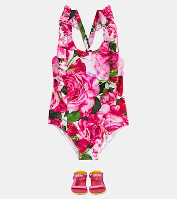Maillot de bain à fleurs | Dolce&Gabbana Kids