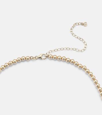 Open Heart 14kt gold choker with diamonds | Sydney Evan