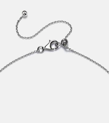 Chocker Drop in oro bianco 18kt con diamanti e smalto | Kamyen