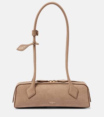 Le Teckel Small croc-effect shoulder bag | Alaïa