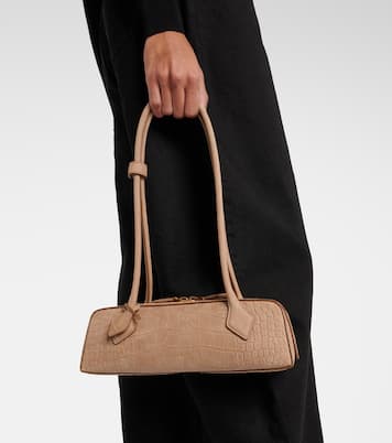 Le Teckel Small croc-effect shoulder bag | Alaïa