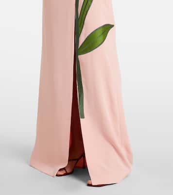 Margita floral crêpe corset gown | Costarellos