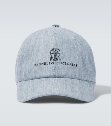 قبعة كاب بيسبول من الكتّان بلوغو | Brunello Cucinelli