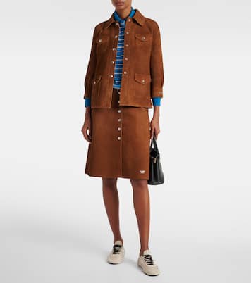 Suede overshirt | Prada