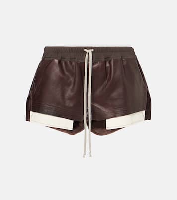 High-Rise Shorts aus Leder | Rick Owens