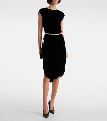 Robe midi en velours | Velvet