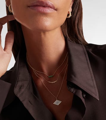 Collana Cocktail Bar in oro 14kt con smeraldi e diamanti | Sydney Evan