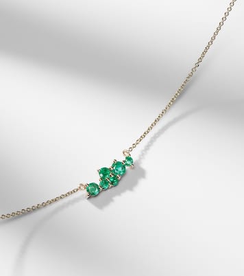 Collana Cocktail Bar in oro 14kt con smeraldi e diamanti | Sydney Evan