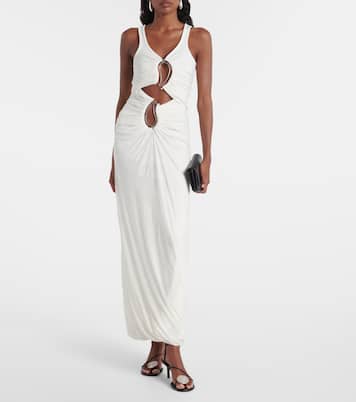 Maxikleid Paisley Disconnect  aus Jersey | Christopher Esber