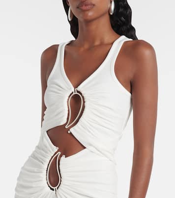 Maxikleid Paisley Disconnect  aus Jersey | Christopher Esber