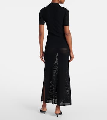 针窿针织短款Polo衫 | Victoria Beckham