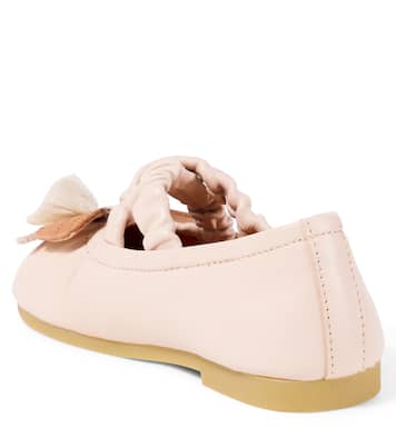 Mileni appliqué leather ballet flats | Donsje
