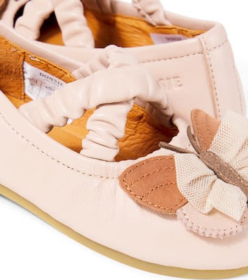 Mileni appliqué leather ballet flats | Donsje