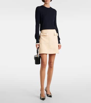 Crepe Couture bow-detail miniskirt | Valentino