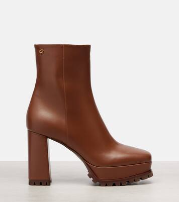 Harlem 70 leather platform ankle boots | Gianvito Rossi