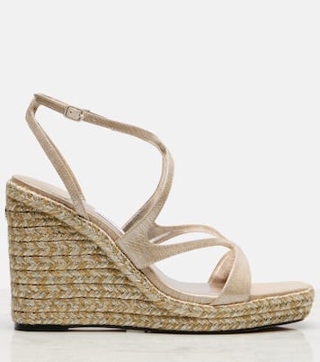 Ayla 110 metallic leather wedges | Jimmy Choo