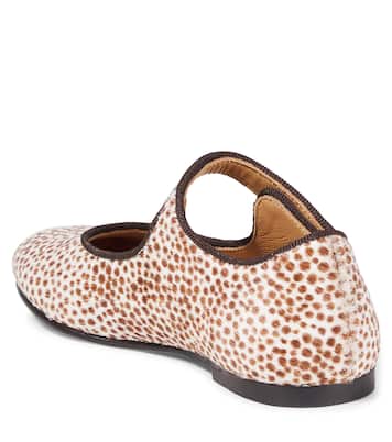 Bedruckte Mary-Jane-Ballerinas Ella aus Kalbshaar | Bonpoint