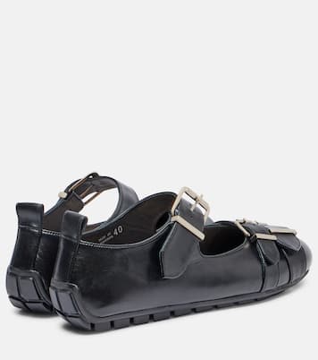 Buckle Ballerina leather ballet flats | Simone Rocha