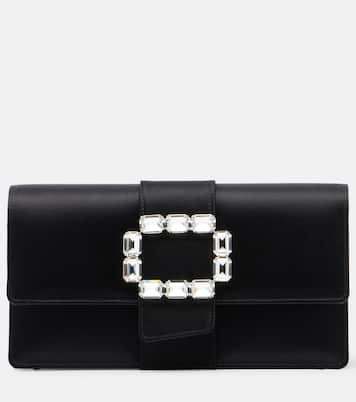 Maycapjou satin clutch | Manolo Blahnik