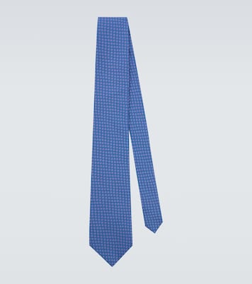 Cravatta in jacquard di seta a pois | Charvet