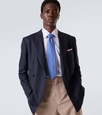 Cravatta in jacquard di seta a pois | Charvet