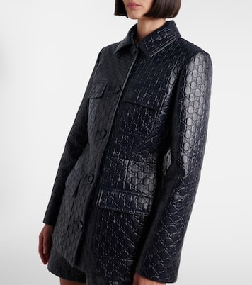 GG embossed leather jacket | Gucci