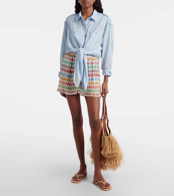 Zigzag lamé shorts | Missoni