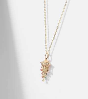 UFO 14kt gold pendant necklace with diamonds | Sydney Evan
