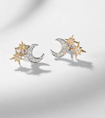 Boucles d’oreilles Moon en or 14 ct et diamants | Sydney Evan