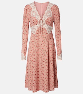 Floral silk-blend midi dress | Dolce&Gabbana