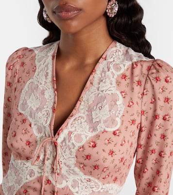 Floral silk-blend midi dress | Dolce&Gabbana