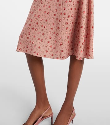 Floral silk-blend midi dress | Dolce&Gabbana