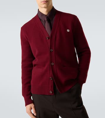Double G wool and cashmere cardigan | Gucci
