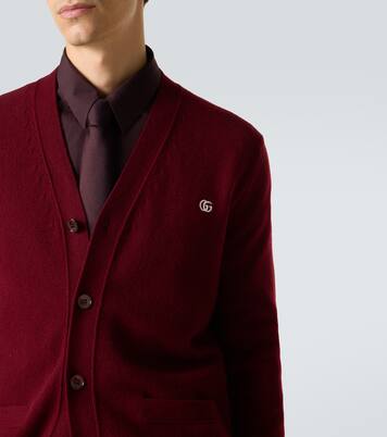 Double G wool and cashmere cardigan | Gucci