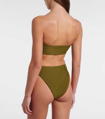 Ava ruched bandeau bikini top | Jade Swim