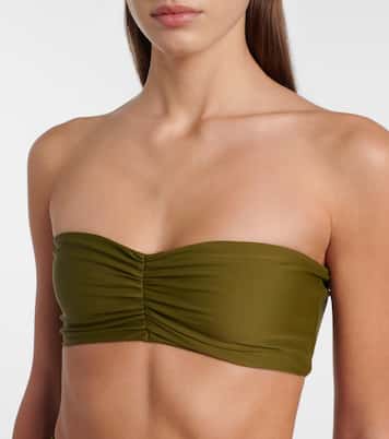 Ava ruched bandeau bikini top | Jade Swim